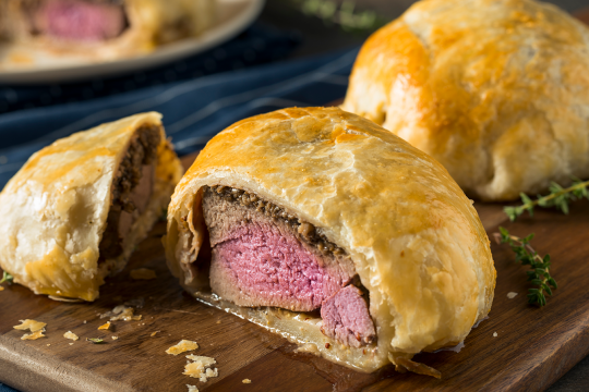 Individual beef wellington